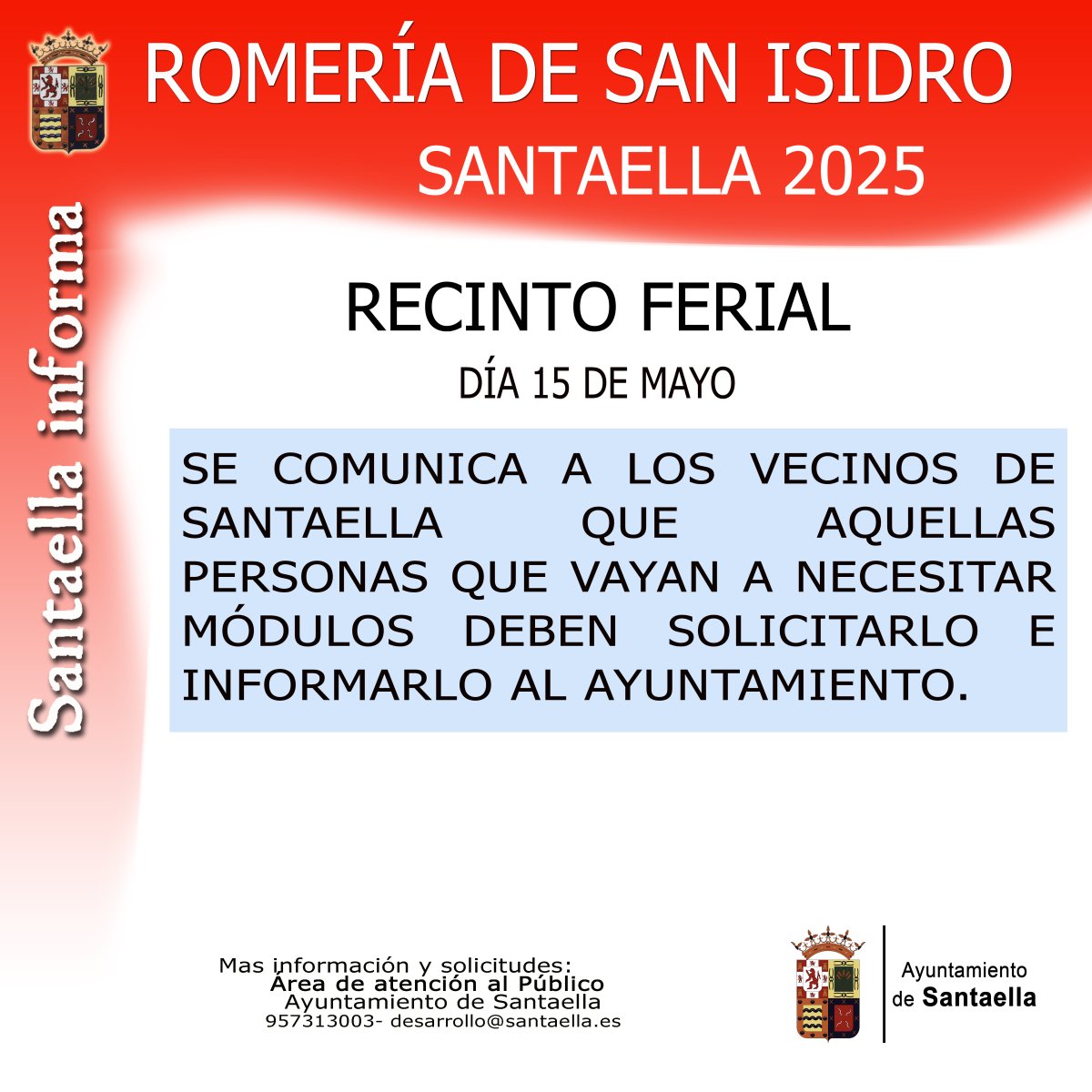 INFORMA ROMERÍA SAN ISIDRO