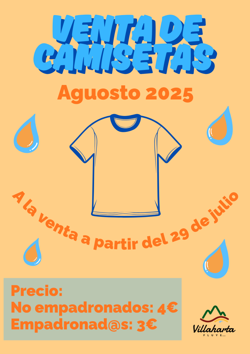 VENTA DE CAMISETAS AGUOSTO 2025