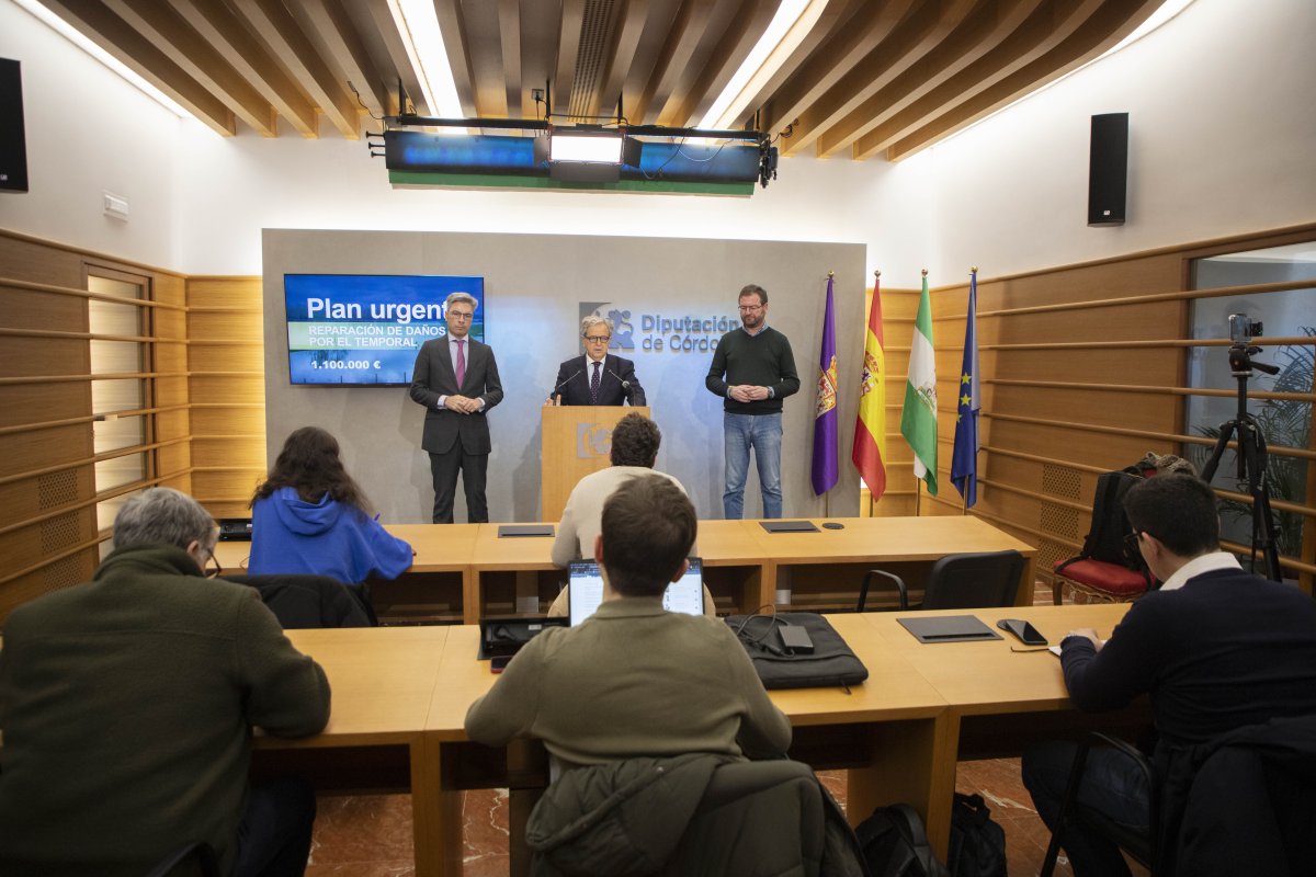 La Diputación de Córdoba aprueba 1,1 M€ para reparar daños del temporal, disponibles antes de febrero