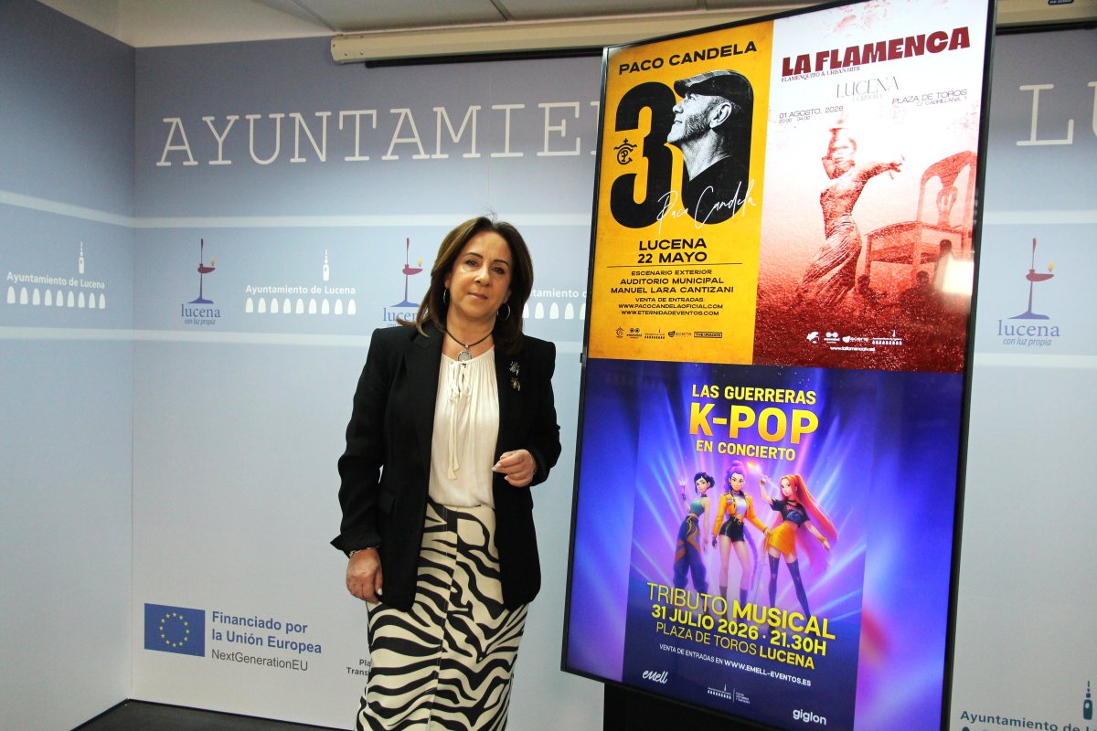 Lucena incorpora tres propuestas musicales al verano: Paco Candela el 22 de mayo y más