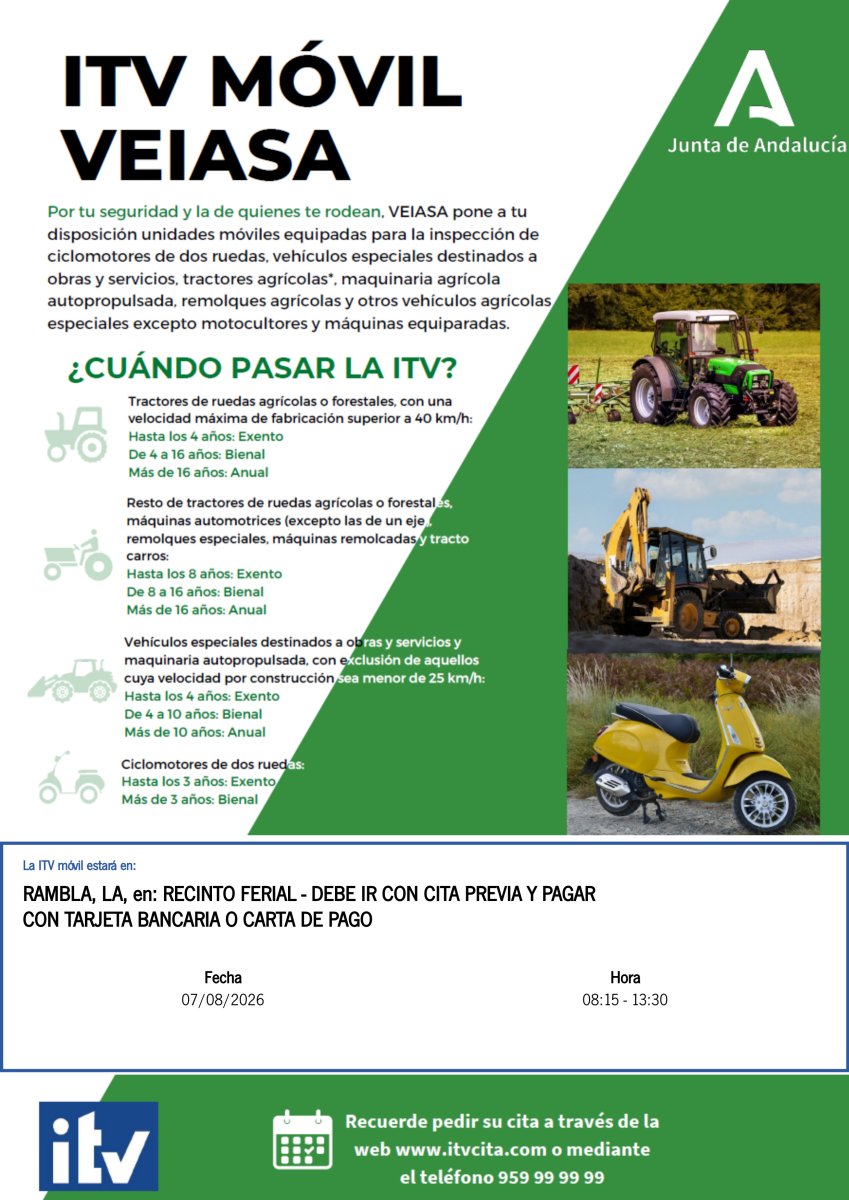 Visita ITV móvil en La Rambla