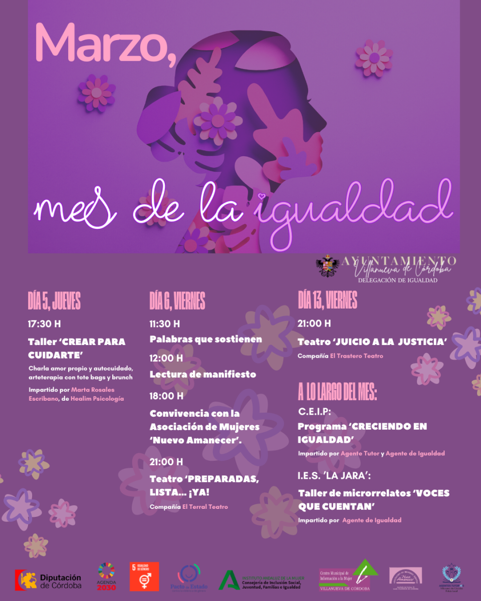 Villanueva de Córdoba programa talleres, teatro y actividades por el 8M