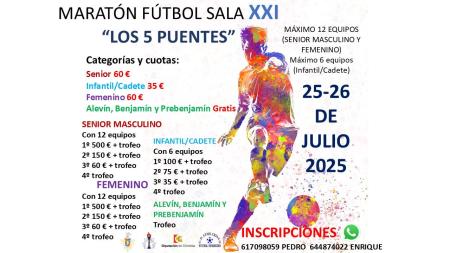 imagen de MARATÓN FÚTBOL SALA XXI «LOS 5 PUENTES»