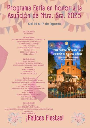 imagen de Del 14 al 17 de agosto: ¡Consulta aquí toda la programación de feria!