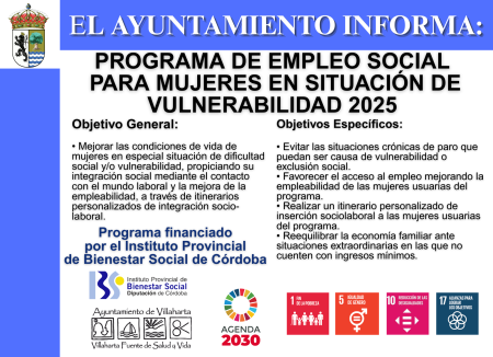 imagen de SUBVENCIÓN RECIBIDA. PROGRAMA VULNERABILIDAD