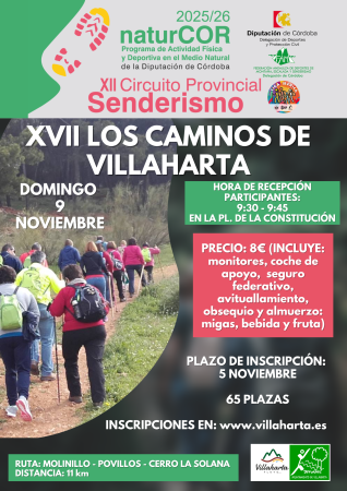 imagen de RUTA DE SENDERISMO XVII CAMINOS DE VILLAHARTA