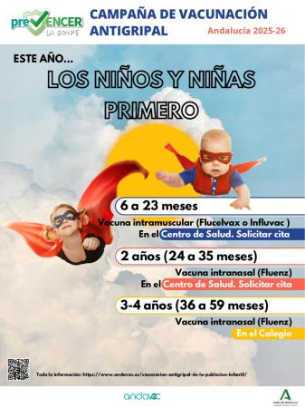 imagen de El próximo lunes 3 de noviembre se podrá vacunar contra la gripe sin cita a la población infantil