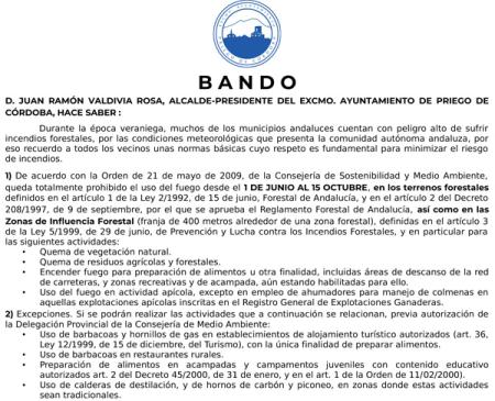 imagen de Bando INFOCA 2026