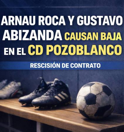 imagen de El CD Pozoblanco rescinde de mutuo acuerdo a Arnau Roca y Gustavo Abizanda tras un acto de indisciplina