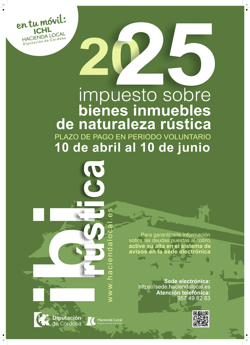 Puesta al cobro del Impuesto sobre Bienes Inmuebles de Naturaleza Rústica correspondiente al ejercicio 2025