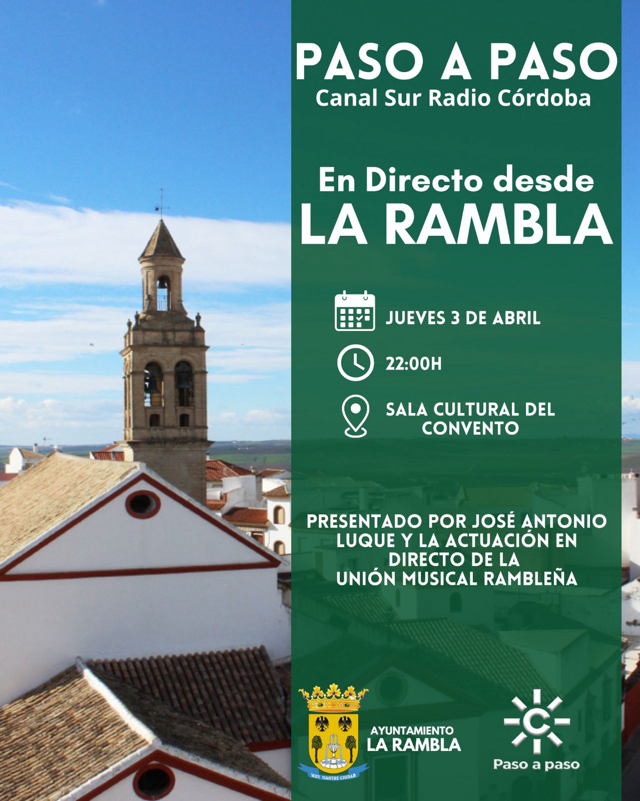 Canal Sur Radio Córdoba, emitirá en directo desde nuestro municipio el programa especial de semana santa «paso a paso»