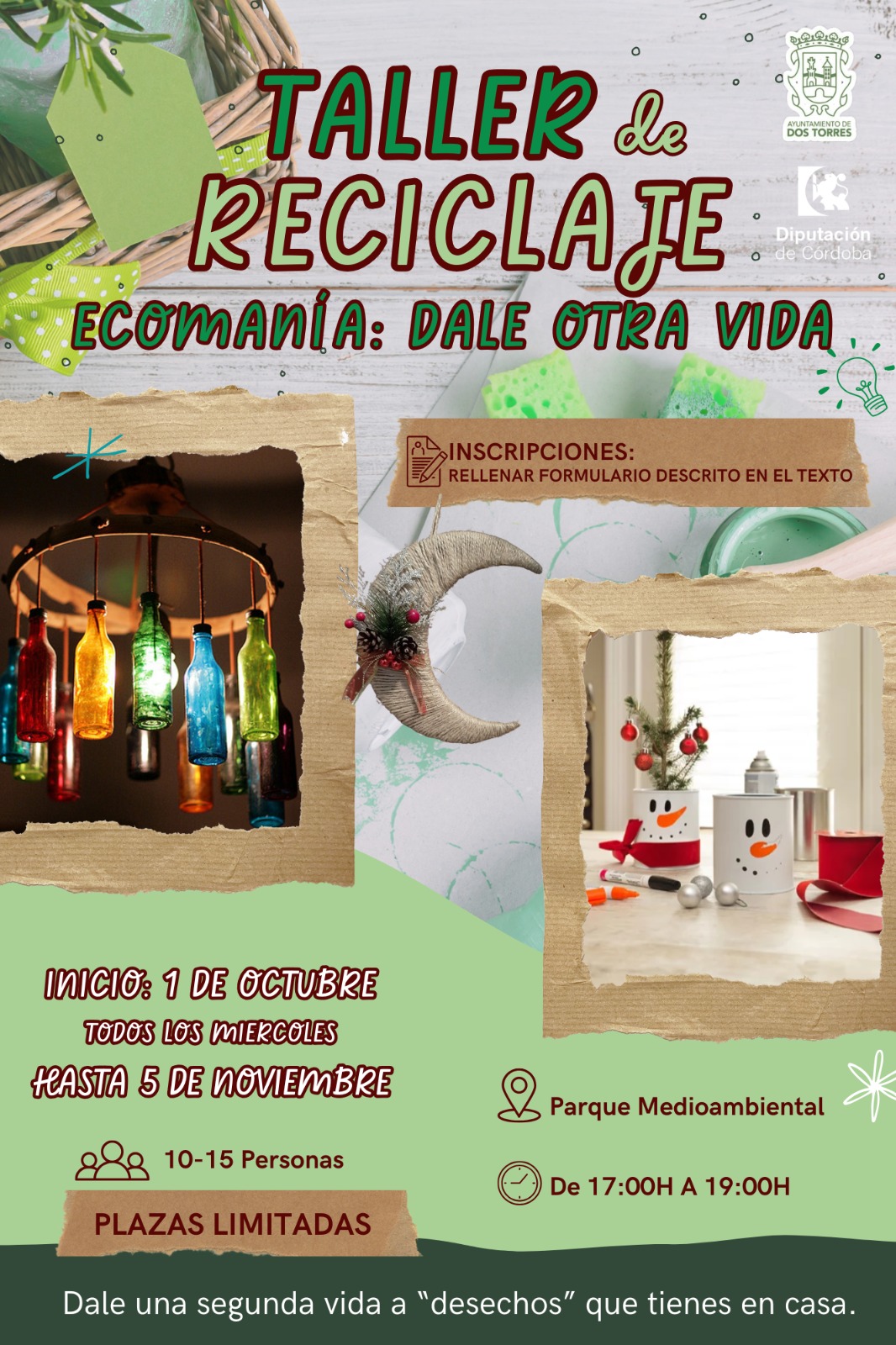 TALLER DE RECICLAJE ECOMANÍA: DALE OTRA VIDA