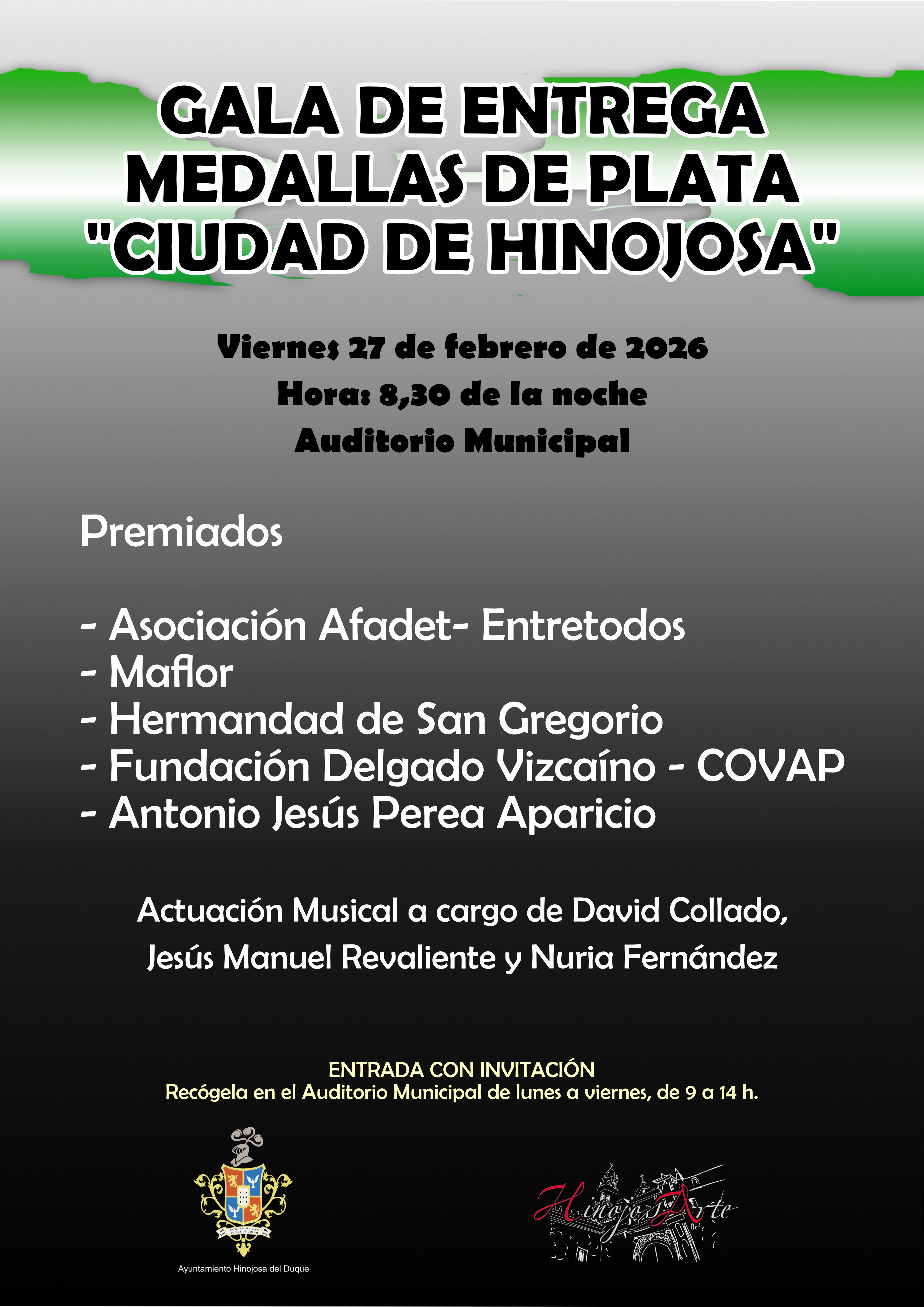 Gala de medallas el 27 y Día de Andalucía con actividades el 28 en Hinojosa del Duque