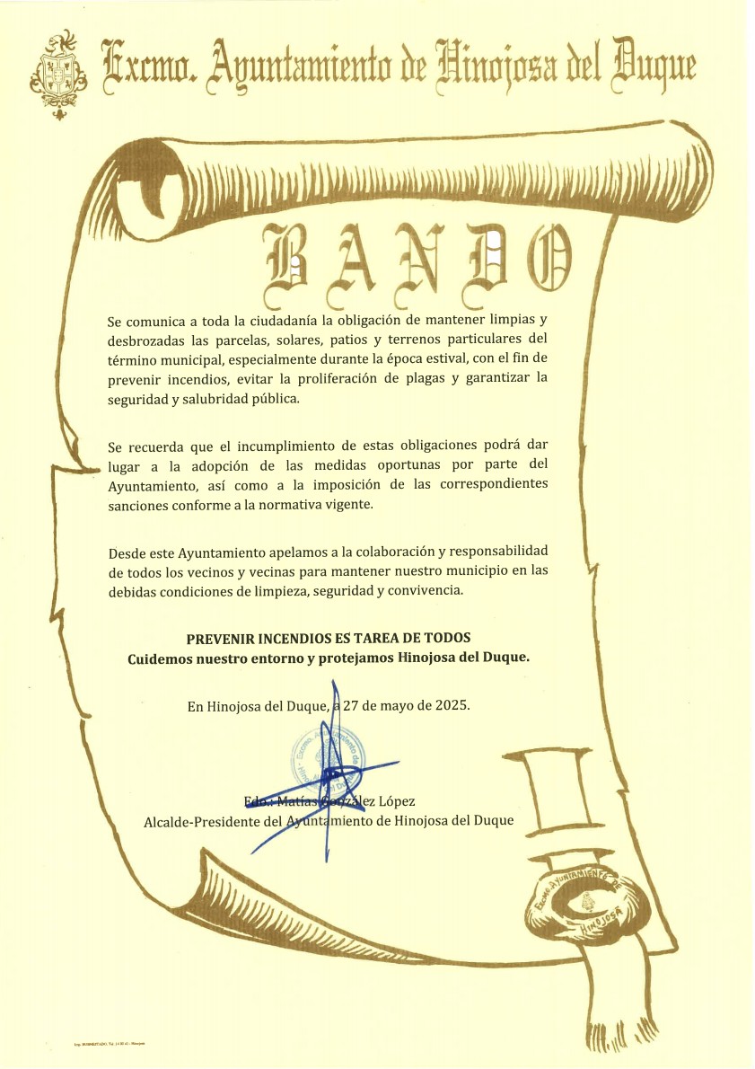 Ayuntamiento sancionará terrenos privados sin desbrozar para prevenir incendios y plagas