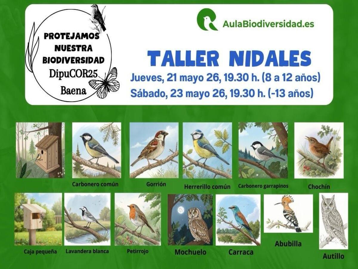 Baena celebra Semana de la Biodiversidad (21-25 mayo): talleres gratuitos, inscripción obligatoria