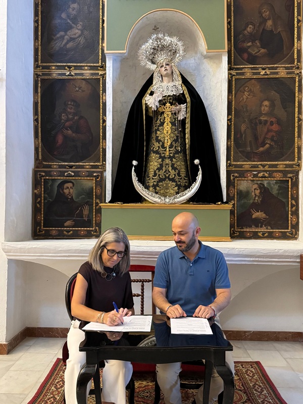 Hermandad encarga a Bordados Santa Clara un nuevo pendón; estreno previsto en Semana Santa 2027